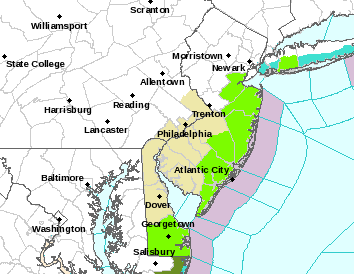 Coastal flood advisory
